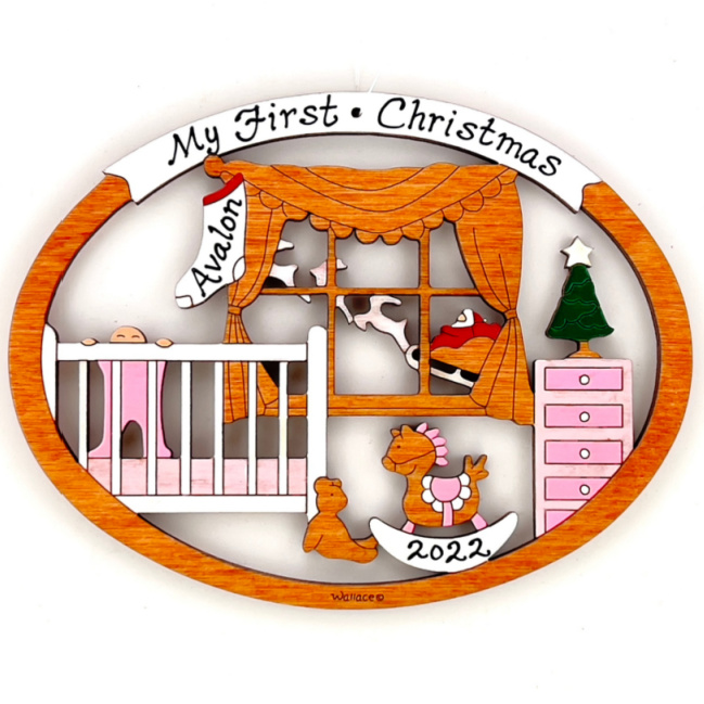 Baby's First Christmas Ornament - Pink